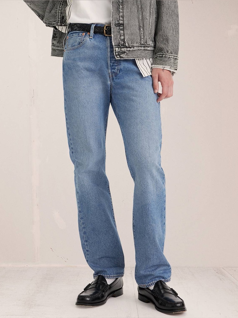 New Levi's Men’s Classic Straight Light Blue Denim Jeans